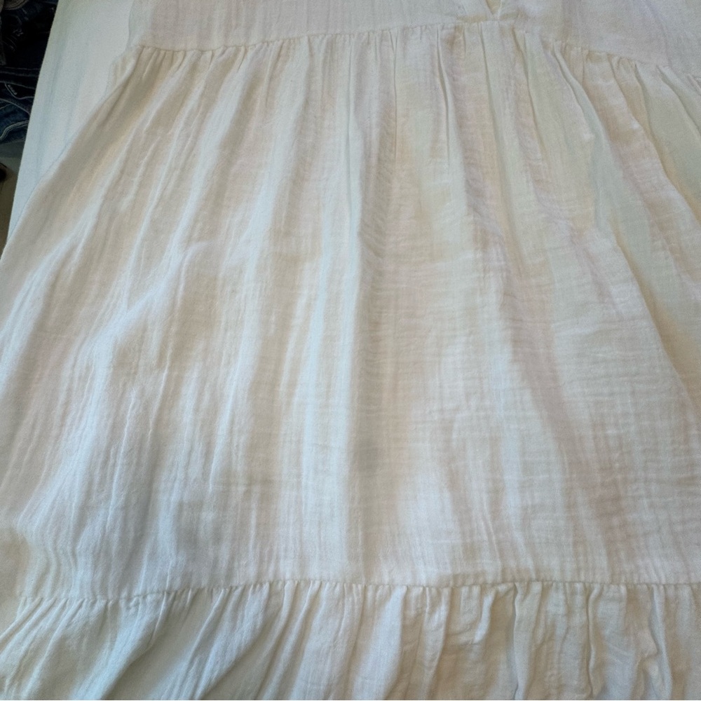 NWT ANTHROPOLOGIE The Kallie Flowy Tiered Maxi Gauzy Dress White Sz: XL - Picture 16 of 16